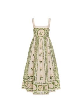 Agua by Agua Bendita Barbara floral cotton midi dress (S)